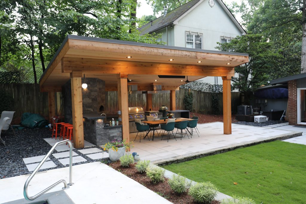 1950s porch photo in Atlanta by Outdoor Makeover & Living Spaces | Outdoor Photos | Porch | Landscaping | Landscape Design | Outdoor Living Space | Porch Design Ideas | Outdoor Living Space Ideas | Backyard Design