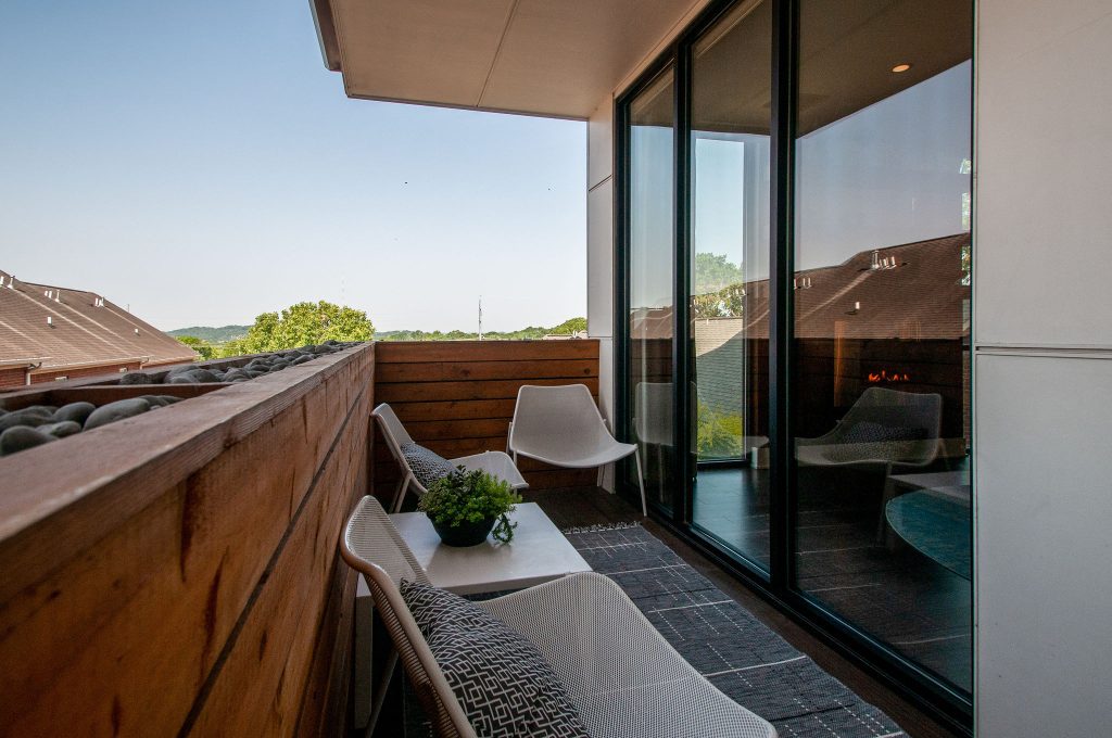 1960s porch photo in Nashville by Viridan Skies Interios LLC | Outdoor Photos | Porch | Landscaping | Landscape Design | Outdoor Living Space | Porch Design Ideas | Outdoor Living Space Ideas | Backyard Design