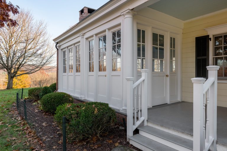 3 Season Room with fireplace and great views