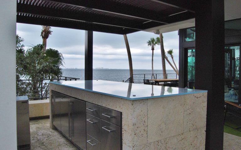 3/4" starphire painted glass top