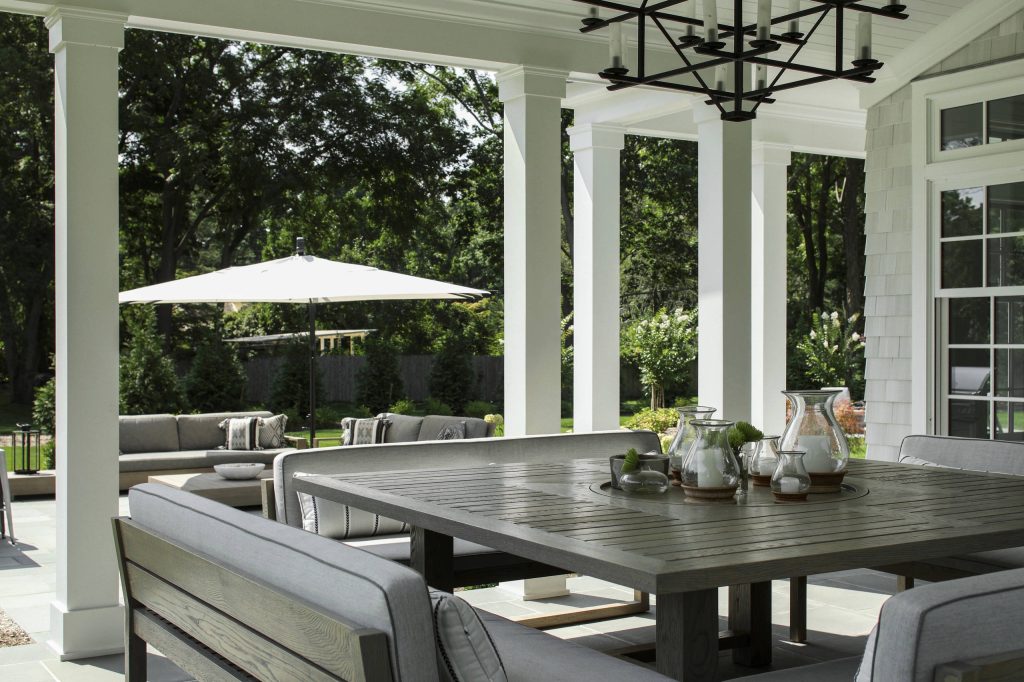 A beautiful shingle style residence we recently completed for a young family in Cold Spring Harbor, New York. Interior design by SRC Interiors. Built by Stokkers + Company. by Stokkers & Co | Outdoor Photos | Porch | Landscaping | Landscape Design | Outdoor Living Space | Porch Design Ideas | Outdoor Living Space Ideas | Backyard Design