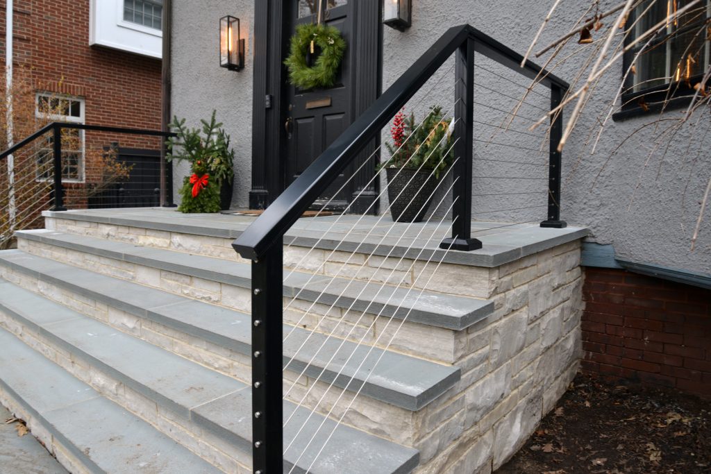 A small entry stone staircase was removed to create a more welcoming entrance.
