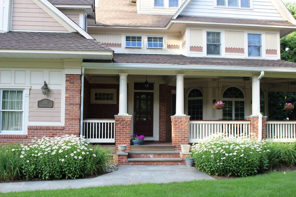 A view of the Front porch on this beautiful Westfield home. Photo Credit: N. Leonard