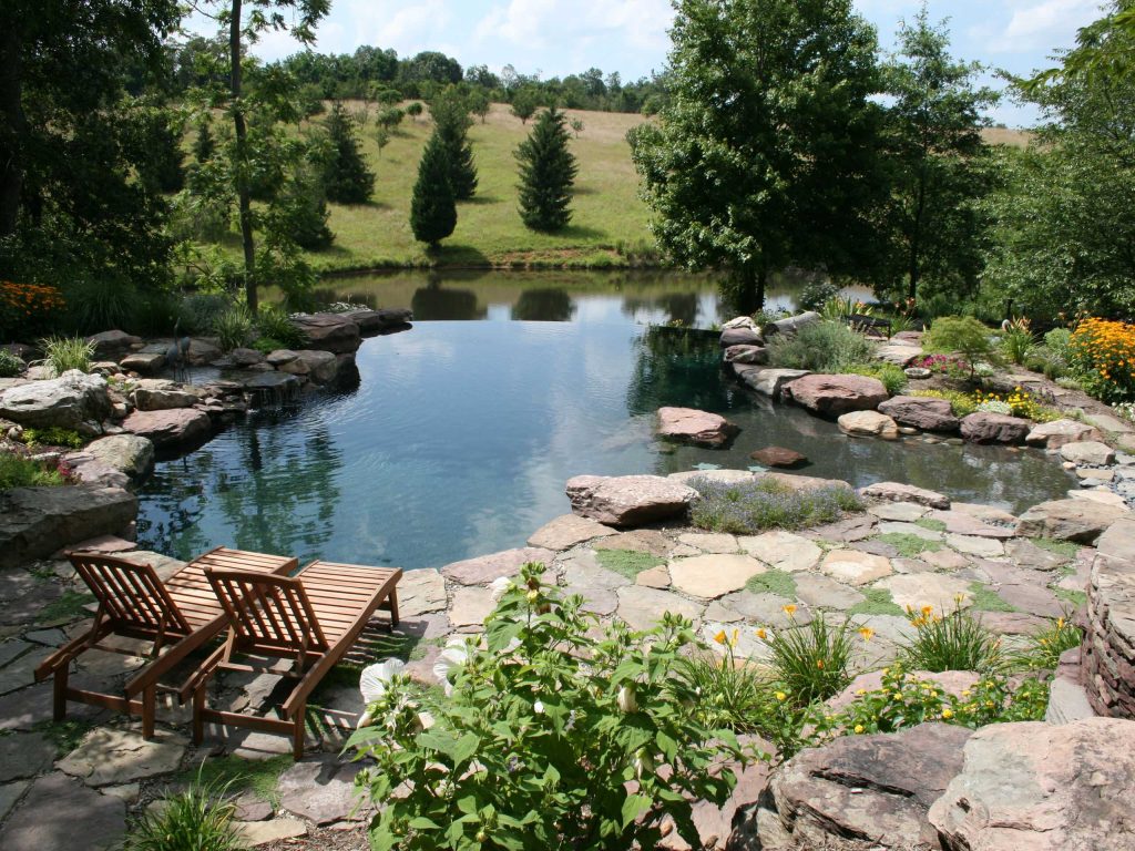 Add rock or a water fall to your pool to give it a more natural look!