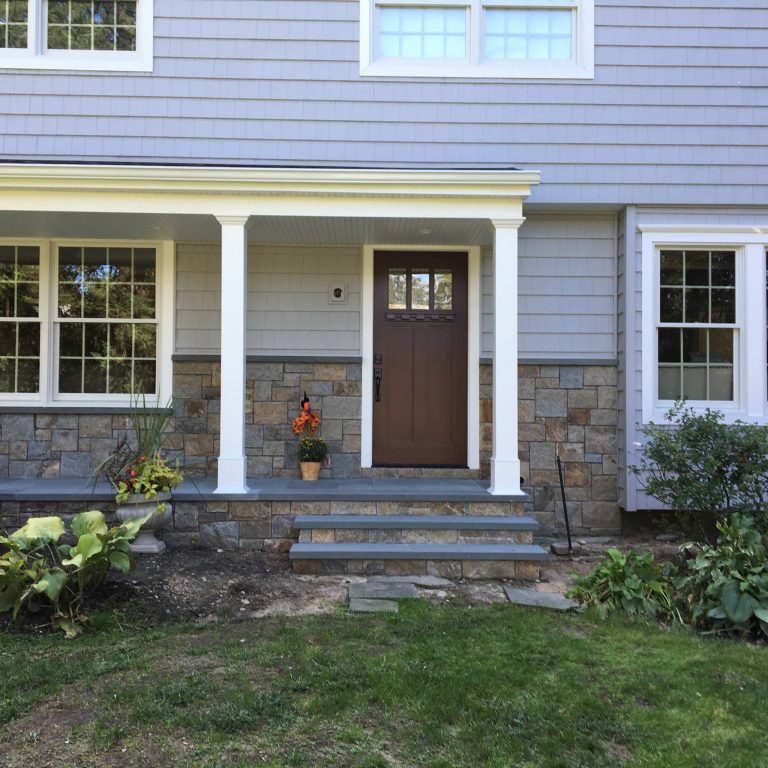 All new siding, windows, fascias, soffits and columns