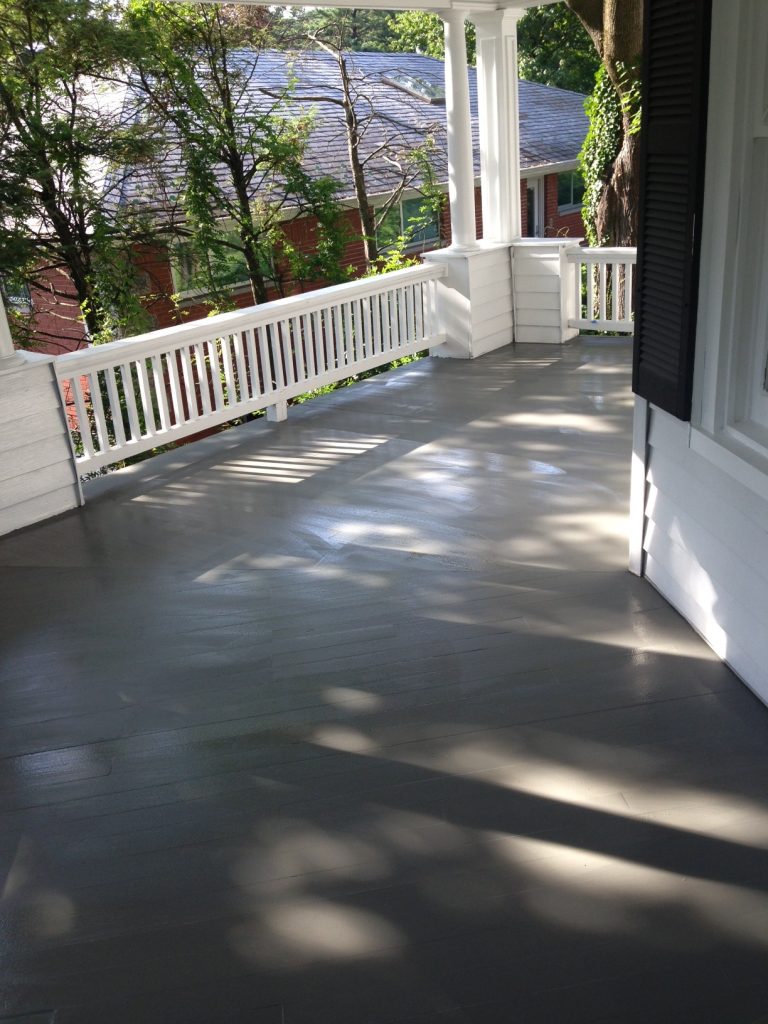 Although challenging at times due to the several repairs that were required, this porch restoration looked amazing upon completion! All the hard work worth it! The customer was thrilled and so were we! by Boom Painting | Outdoor Photos | Porch | Landscaping | Landscape Design | Outdoor Living Space | Porch Design Ideas | Outdoor Living Space Ideas | Backyard Design