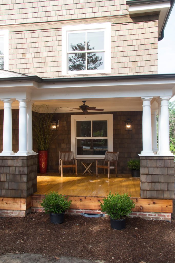 Arts and crafts porch idea in Raleigh by Cimarron Homes | Outdoor Photos | Porch | Landscaping | Landscape Design | Outdoor Living Space | Porch Design Ideas | Outdoor Living Space Ideas | Backyard Design