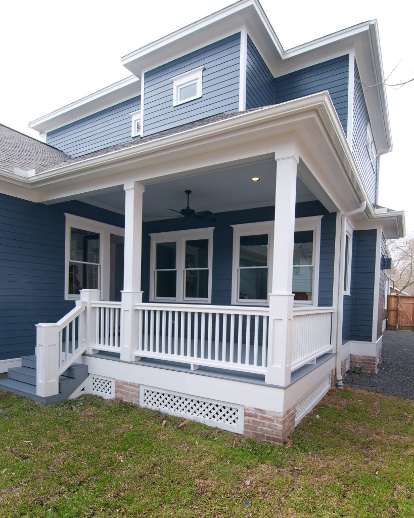 Arts and crafts porch photo in Houston by Brickmoon Design | Outdoor Photos | Porch | Landscaping | Landscape Design | Outdoor Living Space | Porch Design Ideas | Outdoor Living Space Ideas | Backyard Design