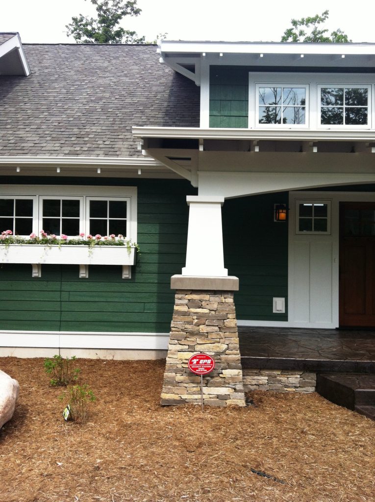 Arts and crafts porch photo in Other by WeldenField & Rowe Custom Homes & Neighborhoods | Outdoor Photos | Porch | Landscaping | Landscape Design | Outdoor Living Space | Porch Design Ideas | Outdoor Living Space Ideas | Backyard Design