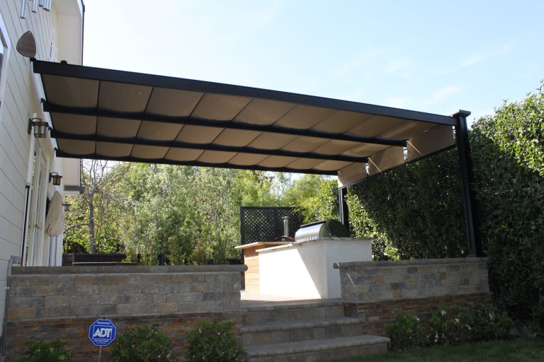 Attached Aluminum Arbor w/ Canopy System, Los Gatos