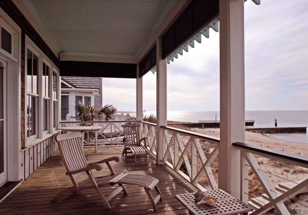 Beach house on a coastal island