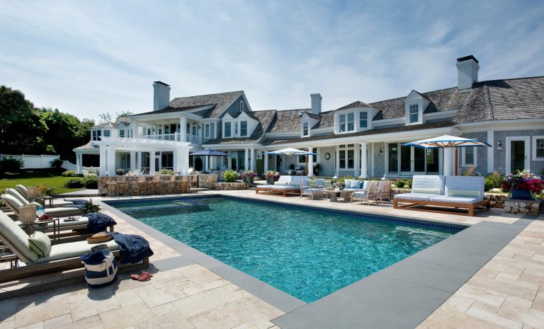 Beach style pool photo in Boston