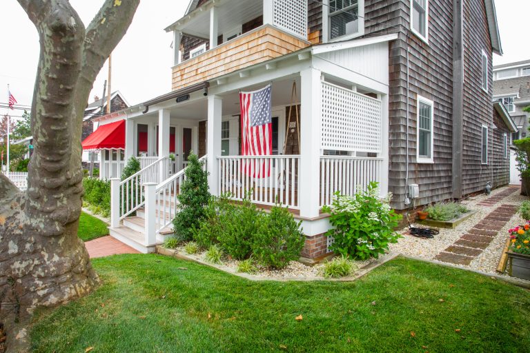 Beach style porch idea in New York by Jillian Klaff Homes | Outdoor Photos | Porch | Landscaping | Landscape Design | Outdoor Living Space | Porch Design Ideas | Outdoor Living Space Ideas | Backyard Design
