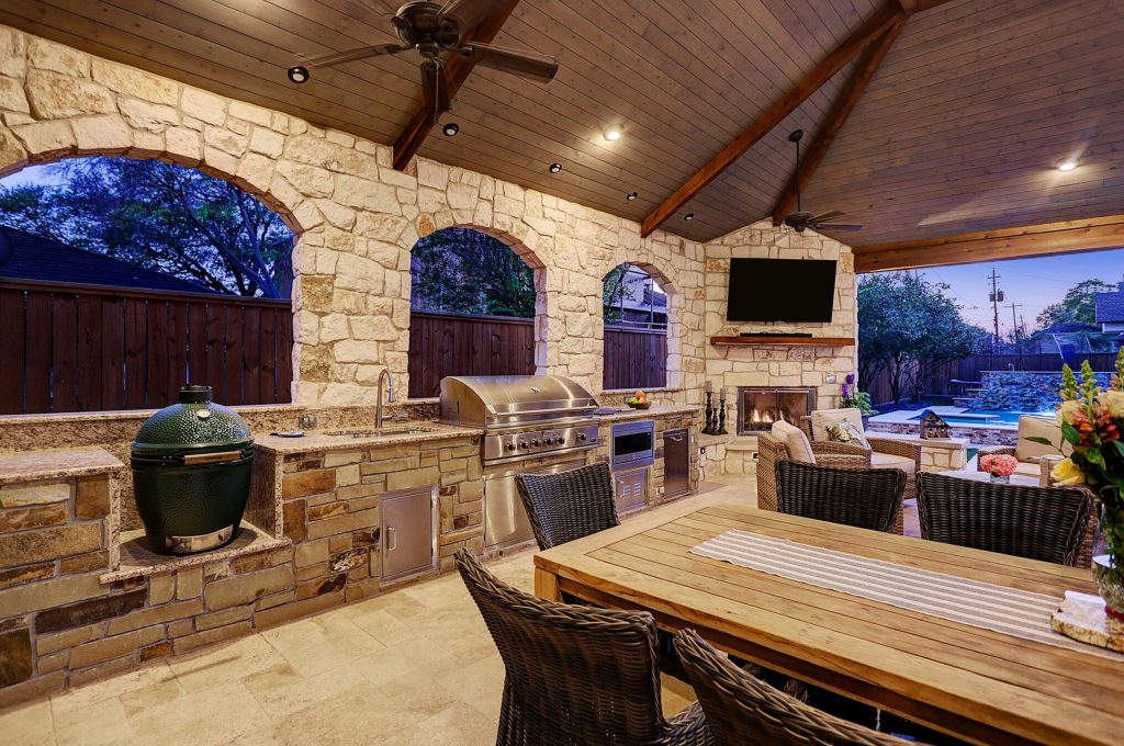 Beautiful outdoor kitchen. TK IMAGES