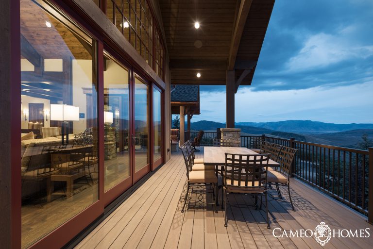 Beautiful outdoor living space at this home we built in Promontory, Park City, Utah. Park City Home Builders, Cameo Homes Inc. http://cameohomesinc.com/ Photos by Lucy Call