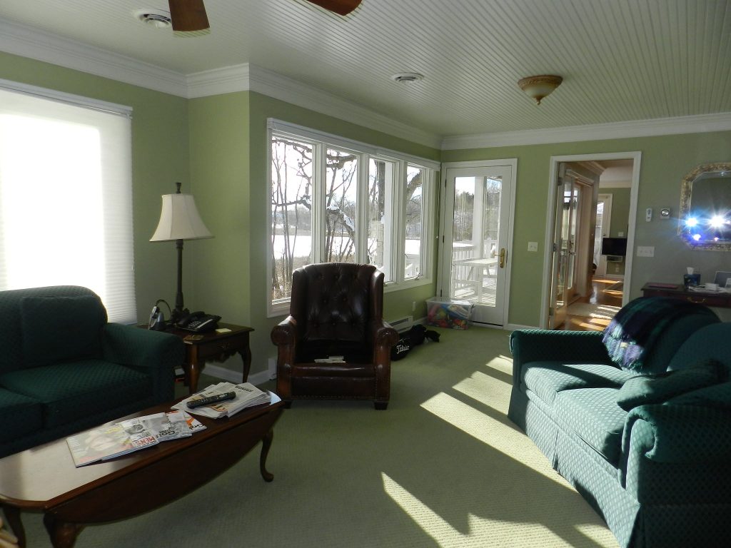 Before picture of porch off of kitchen. Photos by Enhance With Style.