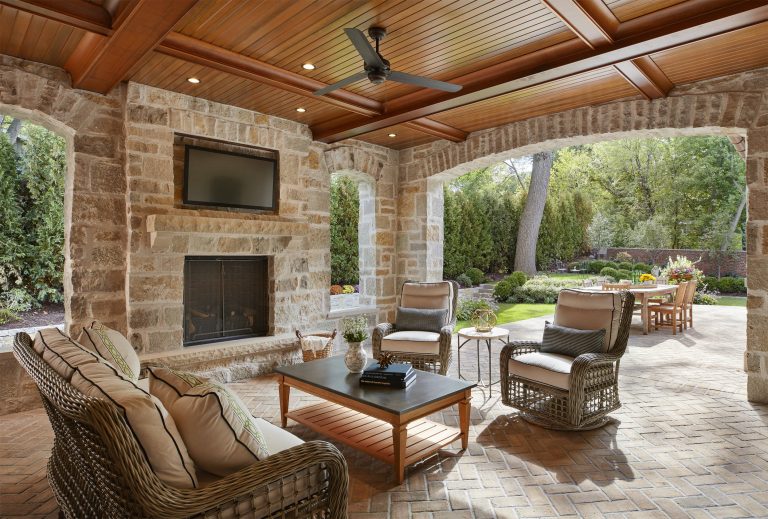 Builder: John Kraemer & Sons | Architecture: Charlie & Co. Design | Interior Design: Martha O'Hara Interiors | Landscaping: TOPO | Photography: Gaffer Photography by John Kraemer & Sons | Outdoor Photos | Porch | Landscaping | Landscape Design | Outdoor Living Space | Porch Design Ideas | Outdoor Living Space Ideas | Backyard Design
