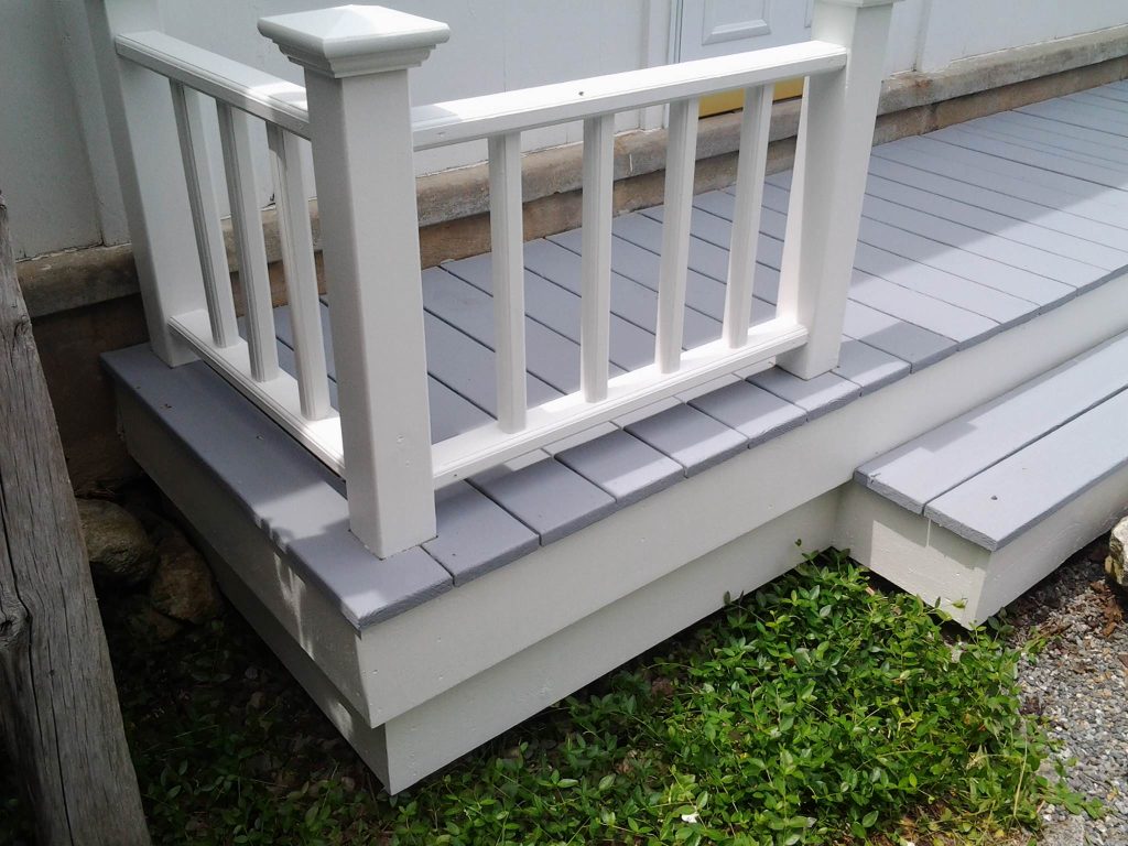 Classic front porch idea in Bridgeport with decking by Northeast Painters LLC | Outdoor Photos | Porch | Landscaping | Landscape Design | Outdoor Living Space | Porch Design Ideas | Outdoor Living Space Ideas | Backyard Design