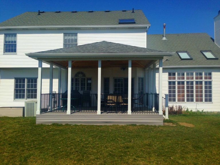 Classic porch idea in Cleveland by JM Design Build | Outdoor Photos | Porch | Landscaping | Landscape Design | Outdoor Living Space | Porch Design Ideas | Outdoor Living Space Ideas | Backyard Design