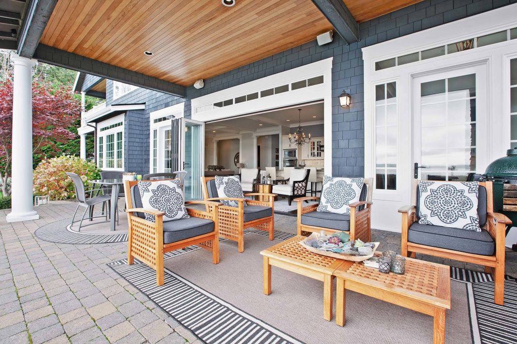 Classic porch idea in Seattle with a roof extension by Broadway Design | Outdoor Photos | Porch | Landscaping | Landscape Design | Outdoor Living Space | Porch Design Ideas | Outdoor Living Space Ideas | Backyard Design