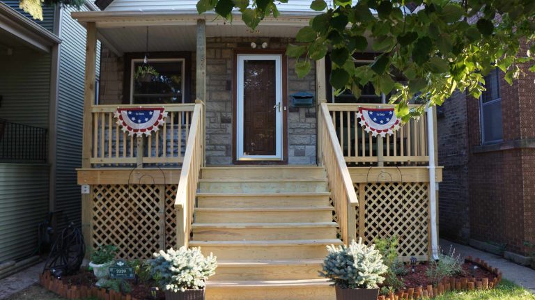 Complete Demo of Outside Porch, Leveling the Concrete and ground then building a Secure Fence Base . www.ArchwayConstructionCo.com
