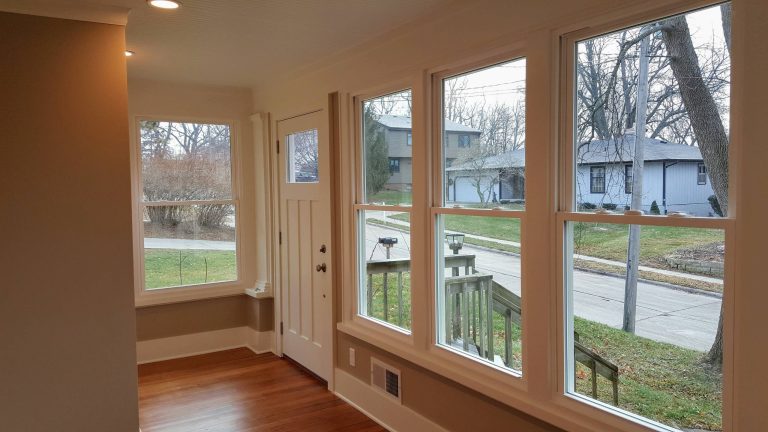 Converted unconditioned space to conditioned space for office/entry. Added coat closet. Install insulated windows,. Removed many layers of porch paint to reveal beautiful original fir flooring. by Garrett Construction Company | Outdoor Photos | Porch | Landscaping | Landscape Design | Outdoor Living Space | Porch Design Ideas | Outdoor Living Space Ideas | Backyard Design