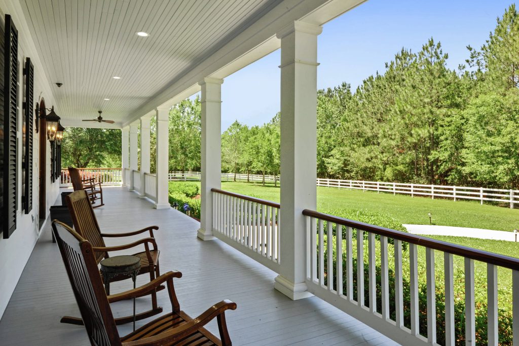 Cottage front porch idea in Other with decking and a roof extension by Gant and Brown Premier Home Builders, LLC. | Outdoor Photos | Porch | Landscaping | Landscape Design | Outdoor Living Space | Porch Design Ideas | Outdoor Living Space Ideas | Backyard Design