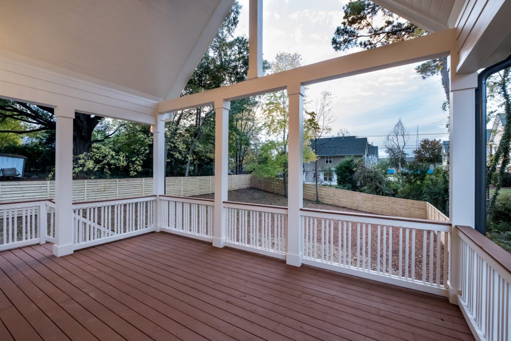 Cottage porch photo in Charlotte by Pike Properties | Outdoor Photos | Porch | Landscaping | Landscape Design | Outdoor Living Space | Porch Design Ideas | Outdoor Living Space Ideas | Backyard Design