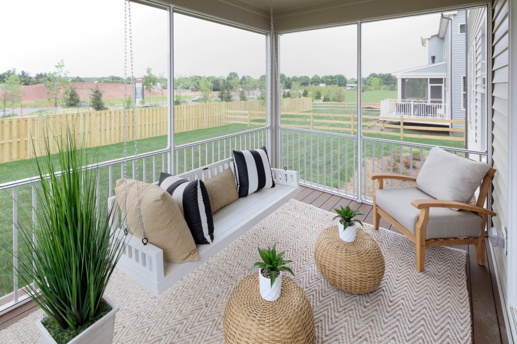 Cottage porch photo in DC Metro by P [Four] | Outdoor Photos | Porch | Landscaping | Landscape Design | Outdoor Living Space | Porch Design Ideas | Outdoor Living Space Ideas | Backyard Design