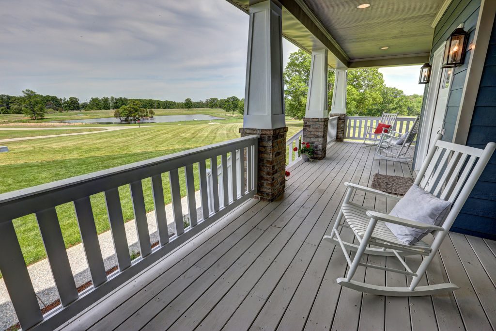 Cottage porch photo in Richmond by Jayson Collier | Outdoor Photos | Porch | Landscaping | Landscape Design | Outdoor Living Space | Porch Design Ideas | Outdoor Living Space Ideas | Backyard Design