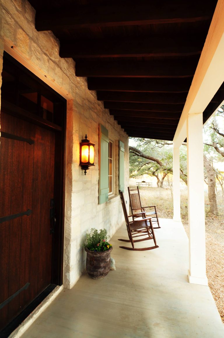 Country front porch photo in Austin by | Outdoor Photos | Porch | Landscaping | Landscape Design | Outdoor Living Space | Porch Design Ideas | Outdoor Living Space Ideas | Backyard Design