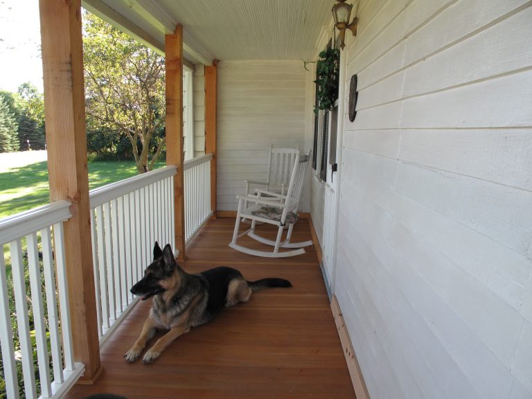 Country porch idea in Milwaukee by pkstoesser | Outdoor Photos | Porch | Landscaping | Landscape Design | Outdoor Living Space | Porch Design Ideas | Outdoor Living Space Ideas | Backyard Design