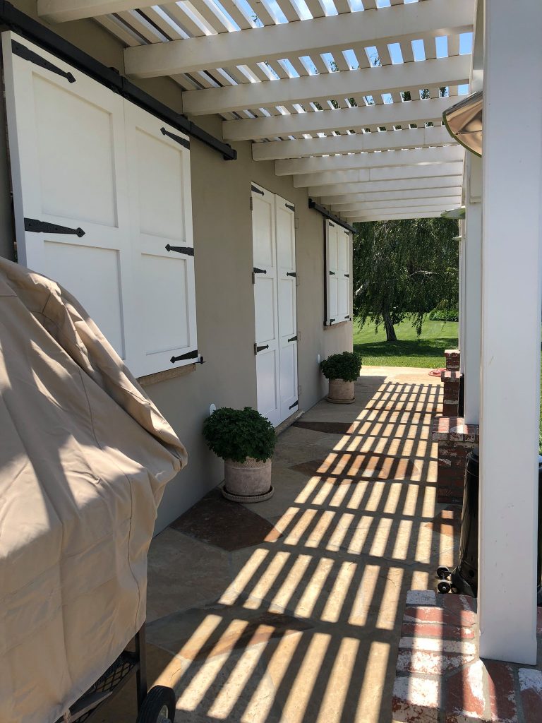 Country porch idea in San Luis Obispo by Lisa Krempasky Design. ASID; Affiliate member | Outdoor Photos | Porch | Landscaping | Landscape Design | Outdoor Living Space | Porch Design Ideas | Outdoor Living Space Ideas | Backyard Design