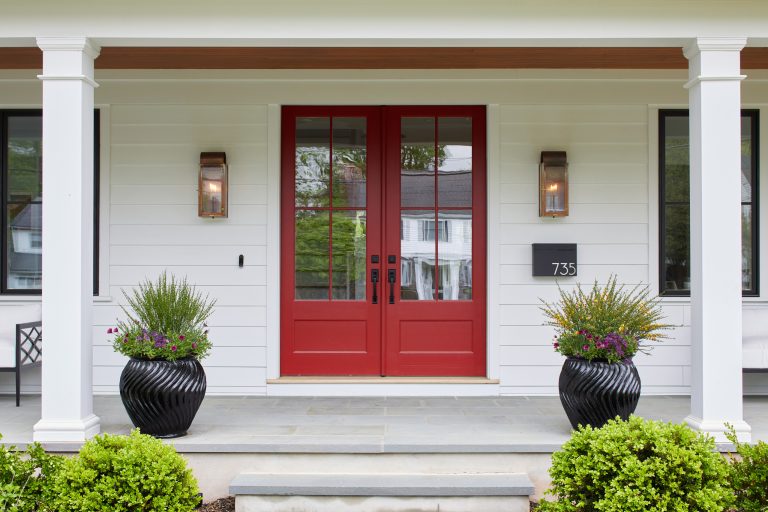 Country porch photo in New York by Bradley Construction | Outdoor Photos | Porch | Landscaping | Landscape Design | Outdoor Living Space | Porch Design Ideas | Outdoor Living Space Ideas | Backyard Design