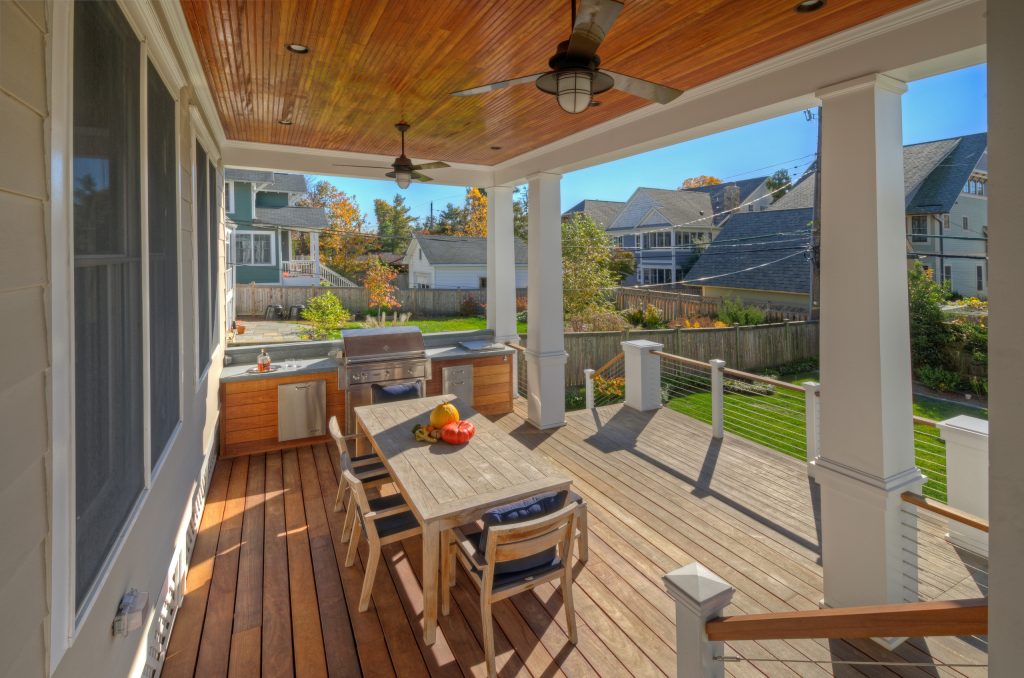 Covered Deck & Built-in Grill - After