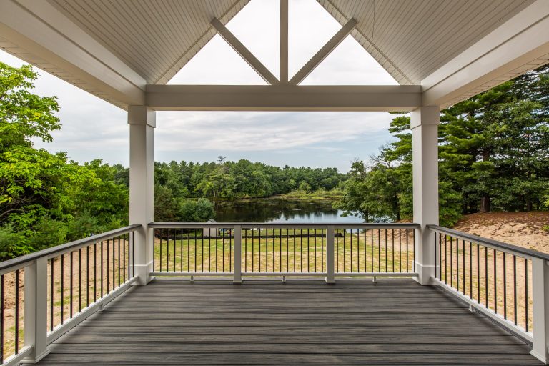 Covered Porch with Waterviews.