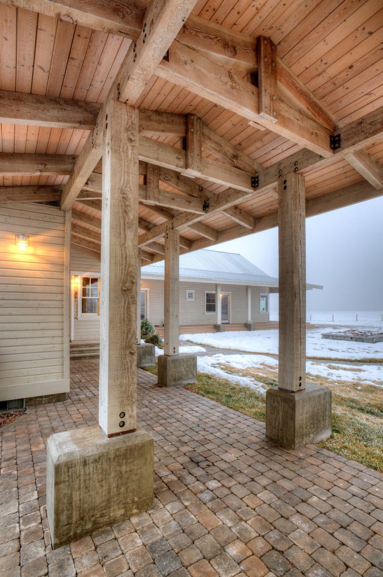 Covered breezeway. Photography by Lucas Henning.