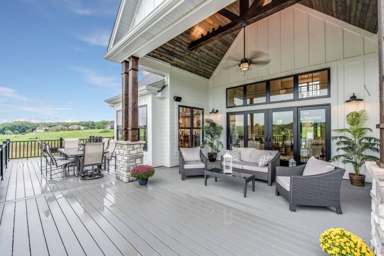 Covered deck for CL Design-Build Cavalcade Home "Farmstead".