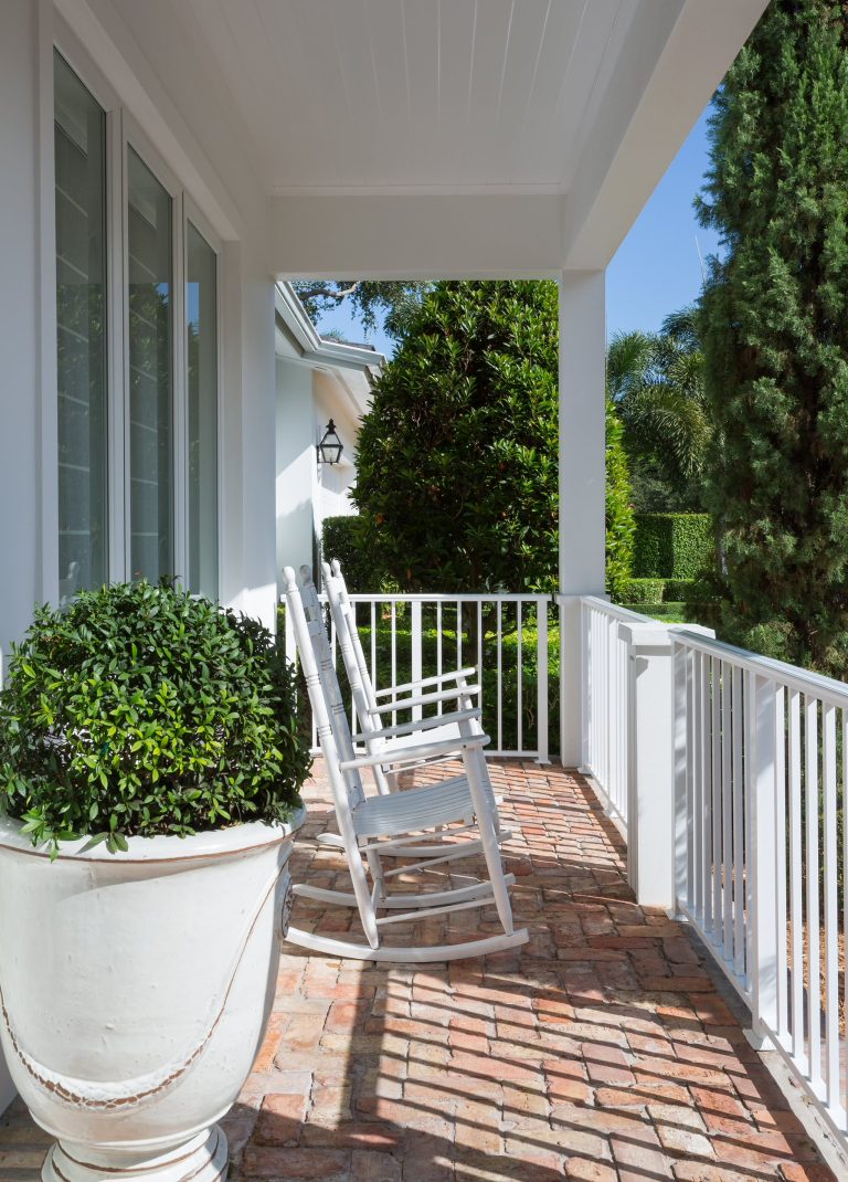 Cozy and welcoming, this Porch is perfect for cool Miami nights. Photography by Claudia Uribe