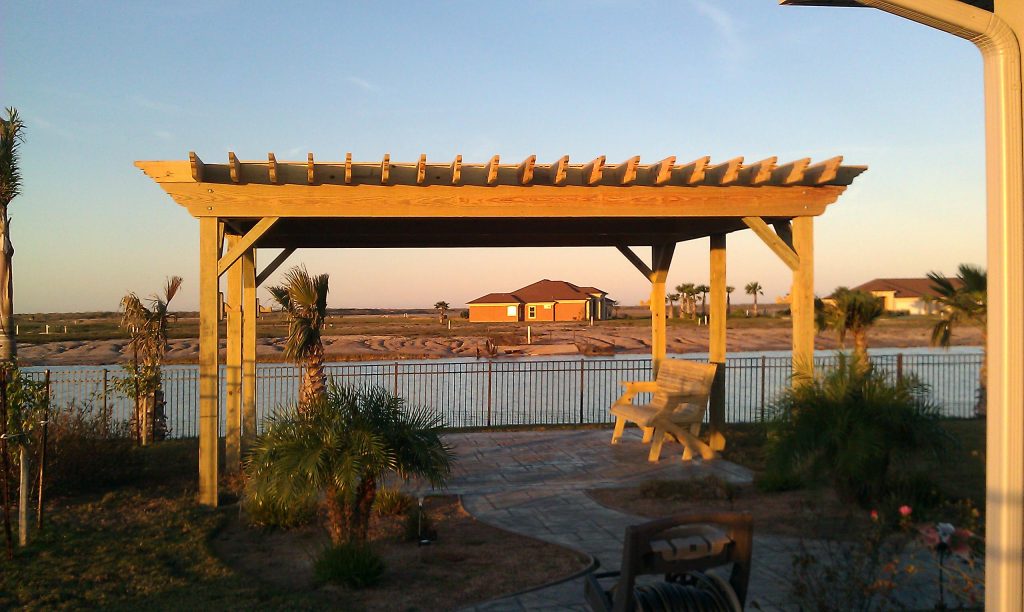 Custom Treated Trellis with sunscreeen