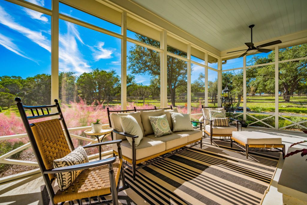 Daytime Exterior View of Covered Porch/Sunroom