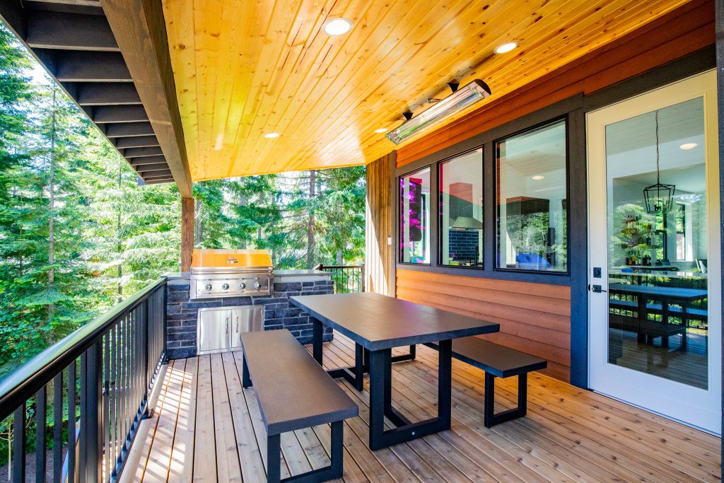 Deck cedar pine soffit