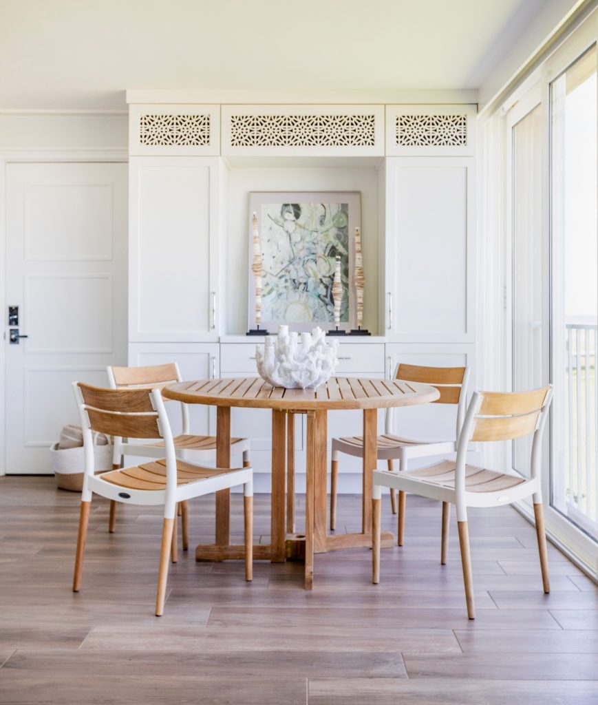Dining room - coastal dining room idea in Jacksonville by Studio M Interior Design, Inc | Outdoor Photos | Porch | Landscaping | Landscape Design | Outdoor Living Space | Porch Design Ideas | Outdoor Living Space Ideas | Backyard Design