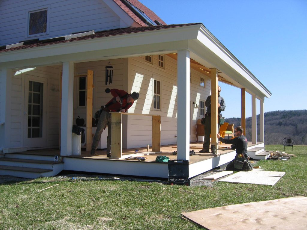 Eclectic porch photo in Boston by the small building company | Outdoor Photos | Porch | Landscaping | Landscape Design | Outdoor Living Space | Porch Design Ideas | Outdoor Living Space Ideas | Backyard Design