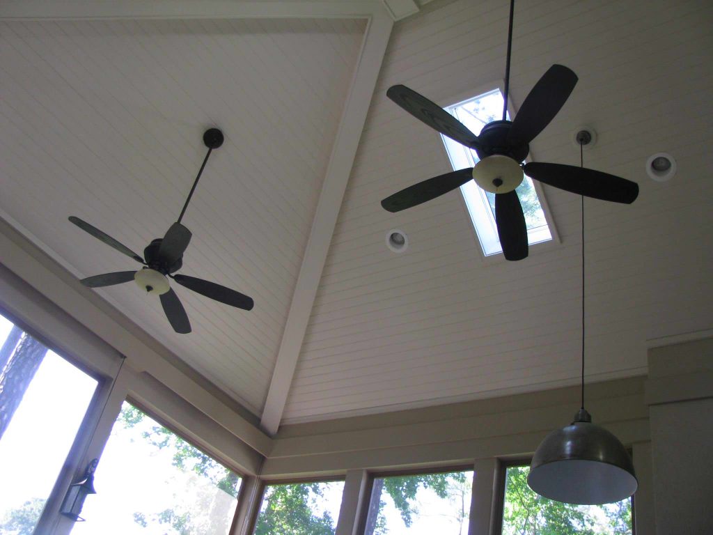 Elegant back porch photo in Atlanta with a roof extension by shauna kucera, architect | Outdoor Photos | Porch | Landscaping | Landscape Design | Outdoor Living Space | Porch Design Ideas | Outdoor Living Space Ideas | Backyard Design