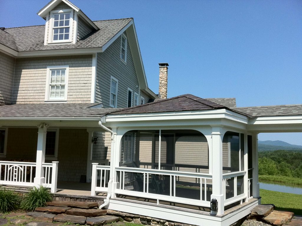 Elegant porch photo in Burlington by Thunder Mill Design | Outdoor Photos | Porch | Landscaping | Landscape Design | Outdoor Living Space | Porch Design Ideas | Outdoor Living Space Ideas | Backyard Design