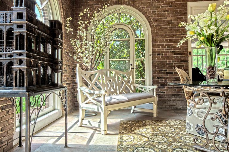 Elegant porch photo in Charlotte with a roof extension by Furnitureland South | Outdoor Photos | Porch | Landscaping | Landscape Design | Outdoor Living Space | Porch Design Ideas | Outdoor Living Space Ideas | Backyard Design