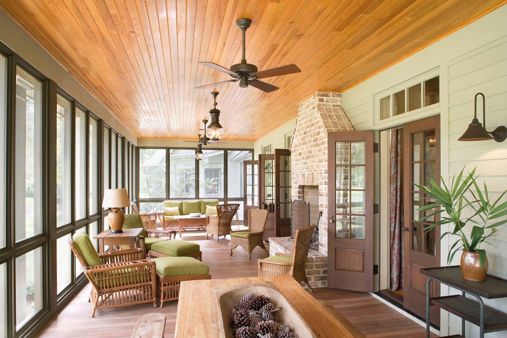 Elegant porch photo in Other with decking and a roof extension by Piper-Wind Architects, Inc. | Outdoor Photos | Porch | Landscaping | Landscape Design | Outdoor Living Space | Porch Design Ideas | Outdoor Living Space Ideas | Backyard Design