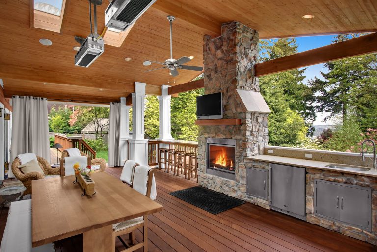 Elegant porch photo in Seattle by Chaffey Building Group | Outdoor Photos | Porch | Landscaping | Landscape Design | Outdoor Living Space | Porch Design Ideas | Outdoor Living Space Ideas | Backyard Design