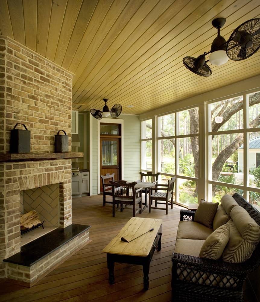 Elegant screened-in porch photo in Atlanta by Frederick + Frederick Architects | Outdoor Photos | Porch | Landscaping | Landscape Design | Outdoor Living Space | Porch Design Ideas | Outdoor Living Space Ideas | Backyard Design